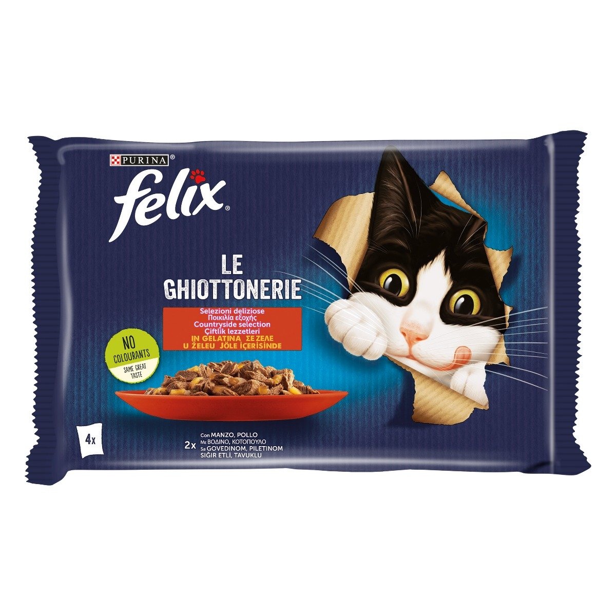 Felix Le Ghiottonerie Manzo con Pollo 4x85 g