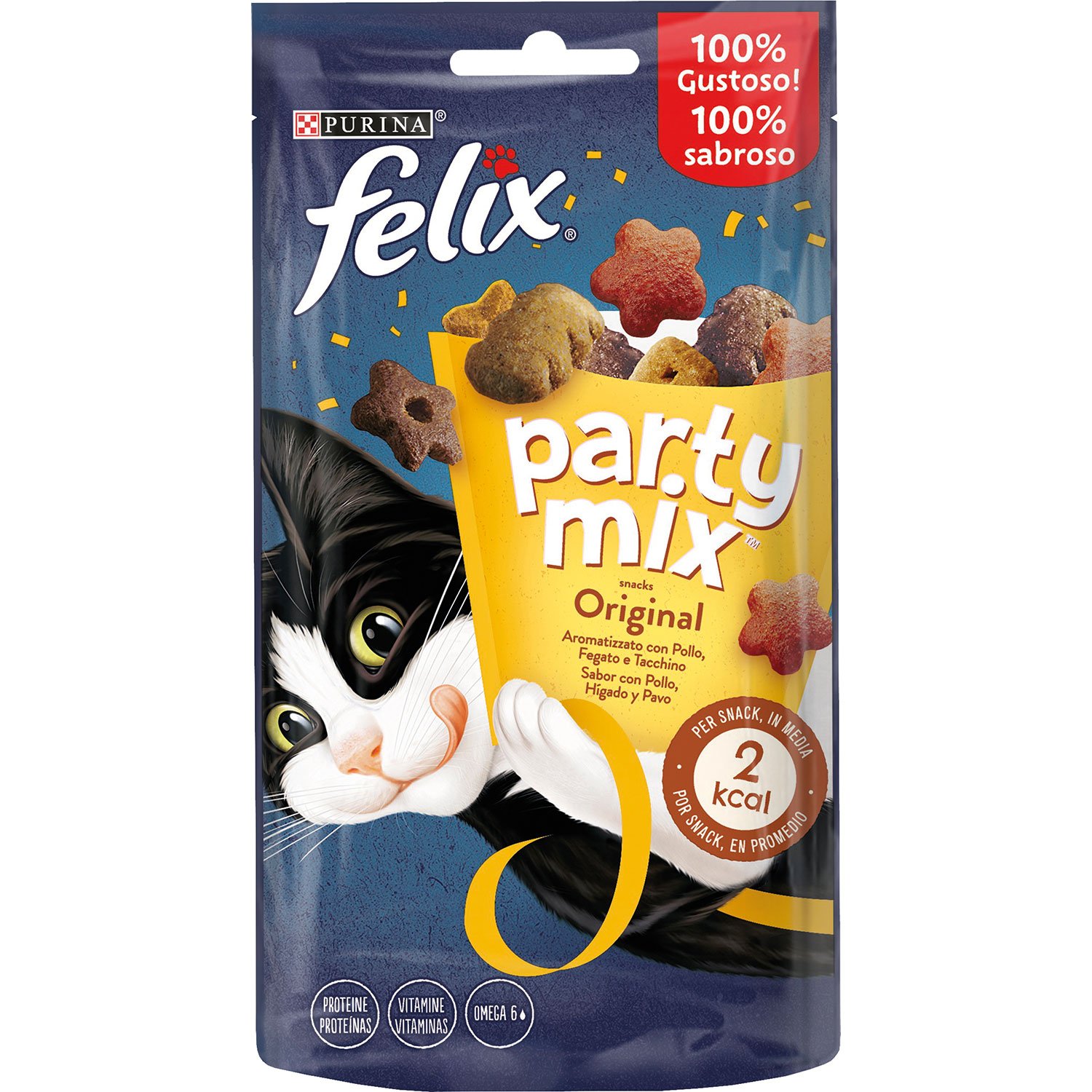 Felix Party Mix Snack Cat Original Mix con Pollo Fegato e Tacchino 60 gr