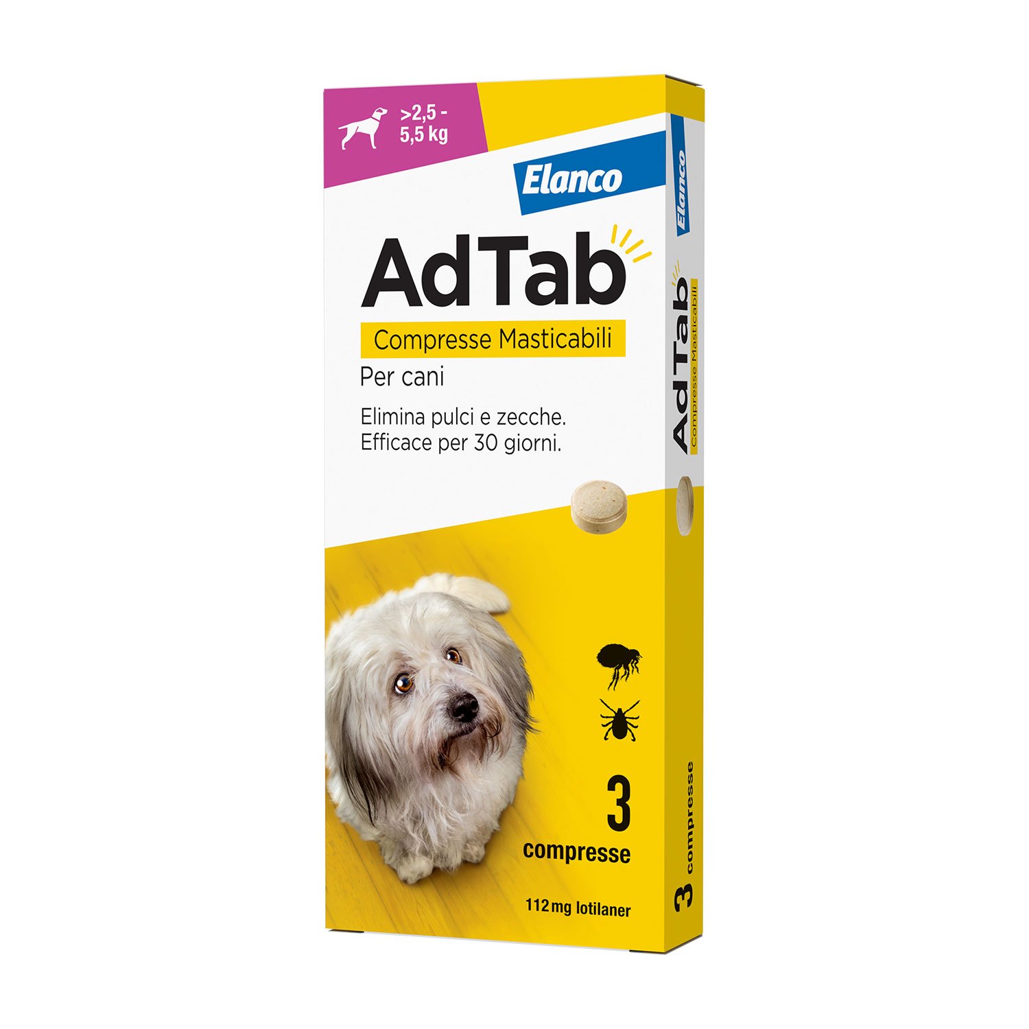 Elanco Dog AdTab Antiparassitario Cani 2,5-5,5 kg