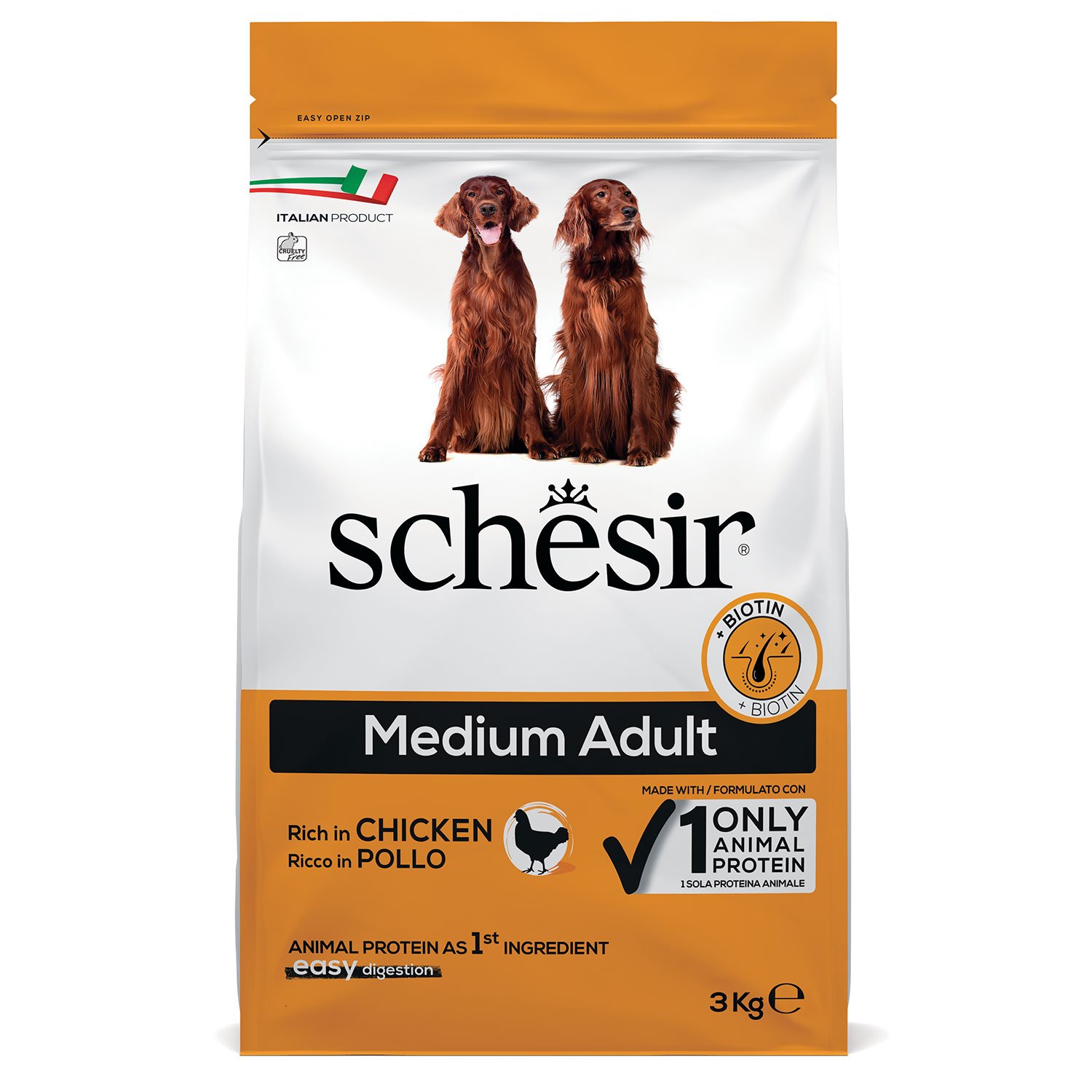 Schesir Dog Medium Adult ricco in Pollo 3 kg