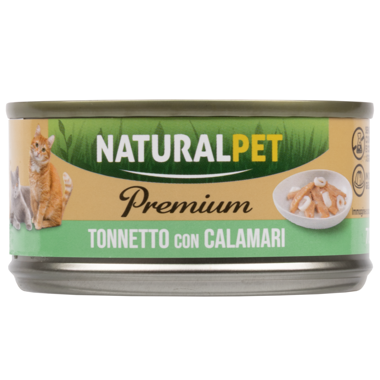 Naturalpet Premium Cat Adult Tonnetto con calamari 70gr