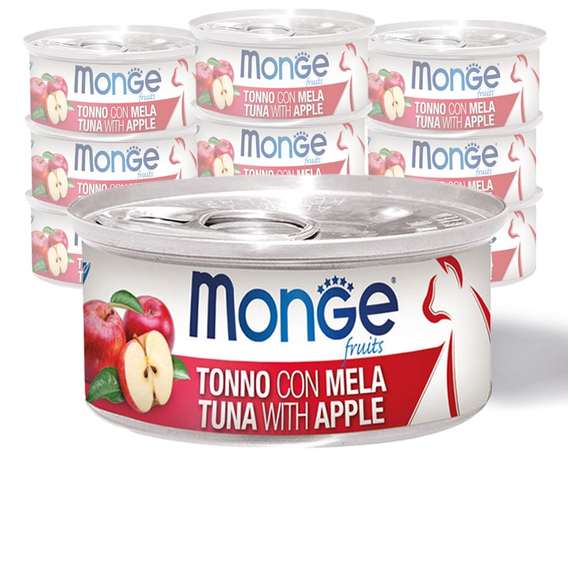 Monge Fruits Cat Adult Pezzetti di Tonno con Mela 80 gr
