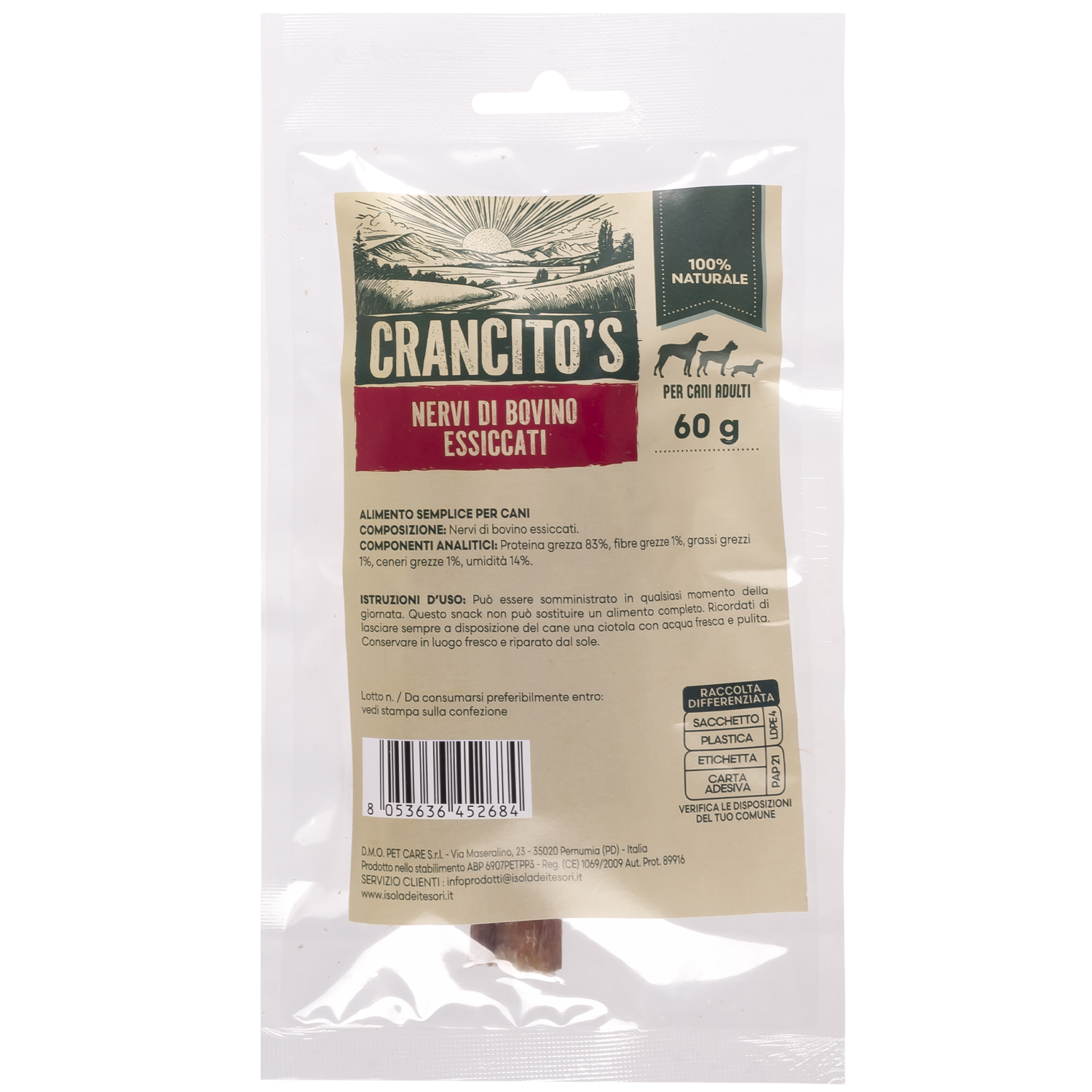 Crancito's Dog Adult nervi di bovino essiccati 60 gr