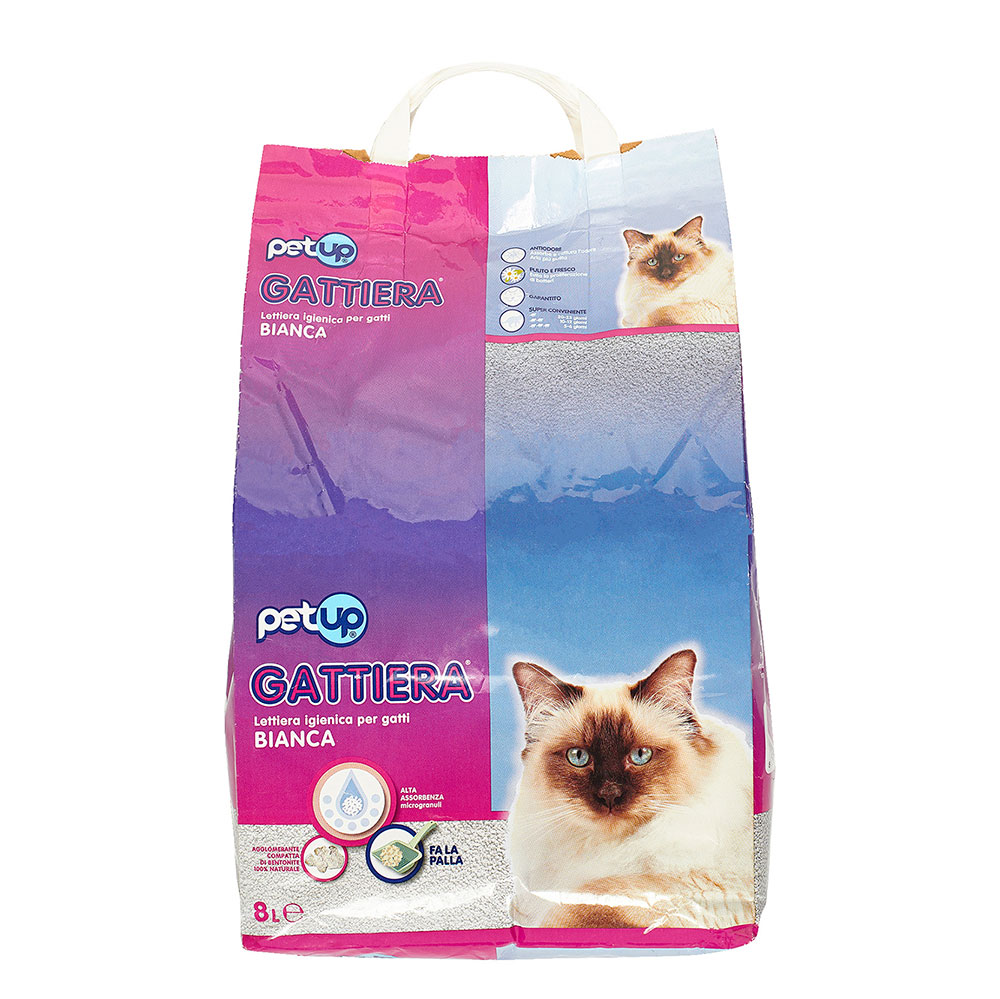 Petup Gattiera Lettiera Bianca 8 lt