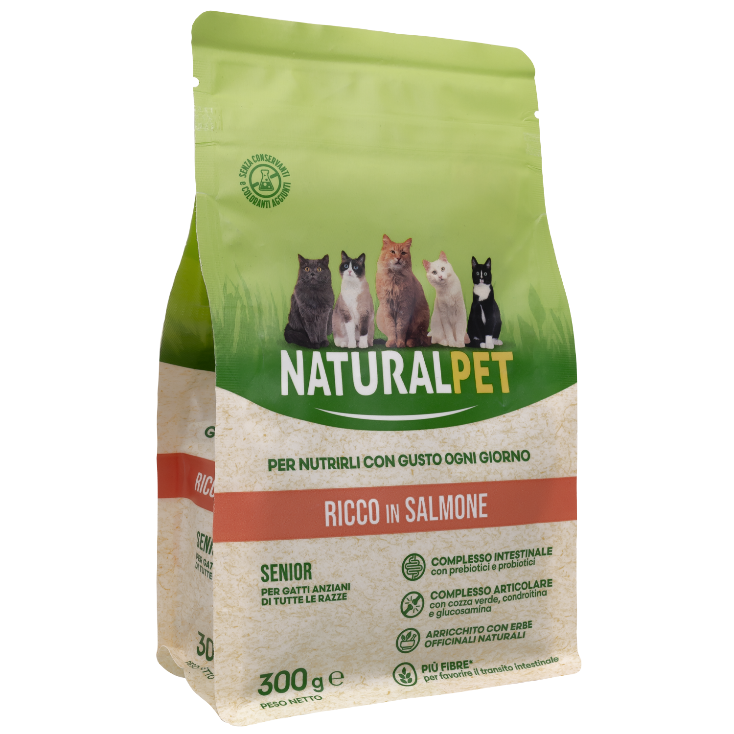 Naturalpet Cat Senior ricco in Salmone 300 gr img