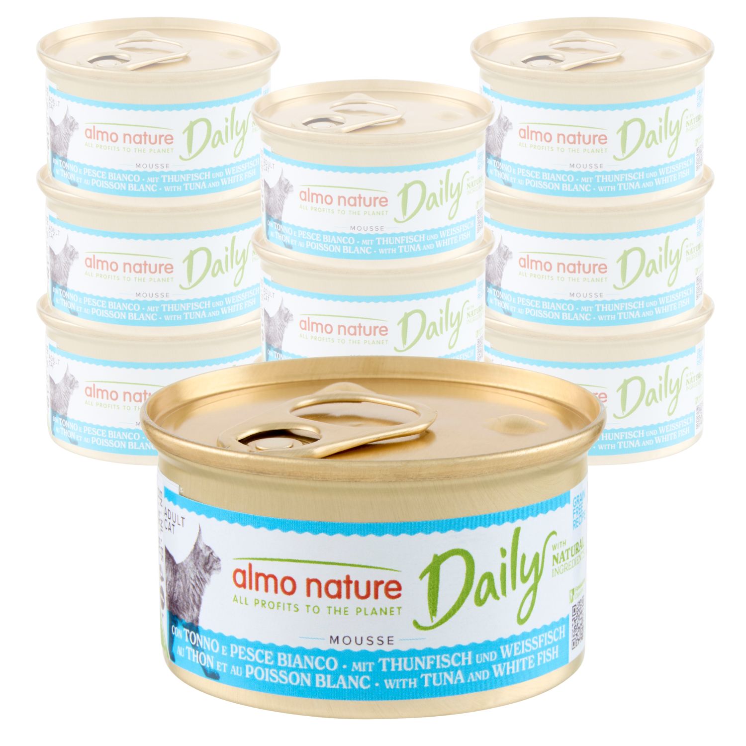 Almo Nature Cat Adult Mousse Tonno e Pesce Bianco 85g img