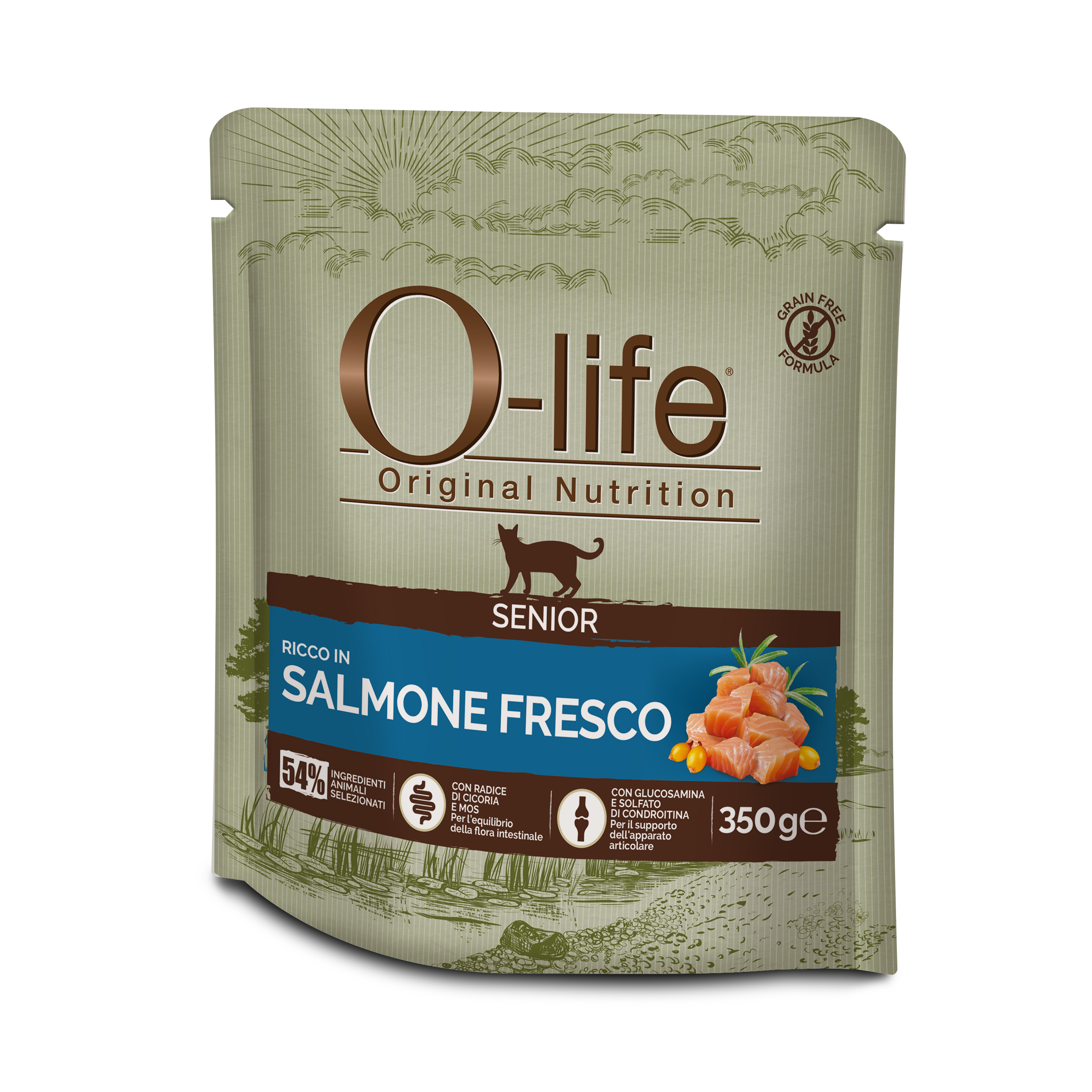 O-life Cat Senior con Salmone 350 gr