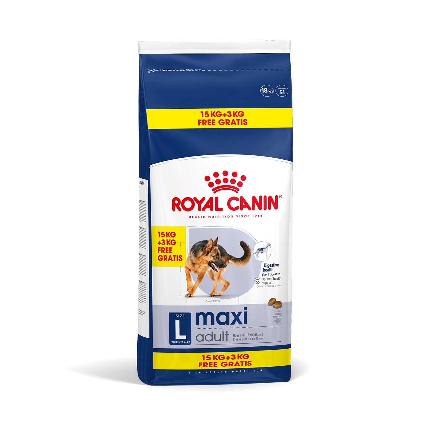 Royal Canin Dog Maxi Adult 15 kg+3 kg Omaggio img
