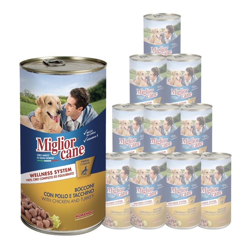 Migliorcane Dog Adult Bocconi con Pollo e Tacchino 1250 gr