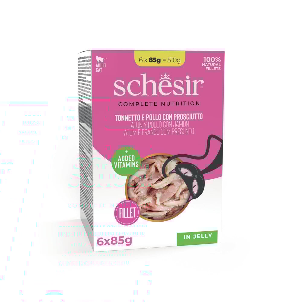 Schesir Cat Tonnetto, Pollo con Prosciutto buste 6x85 gr