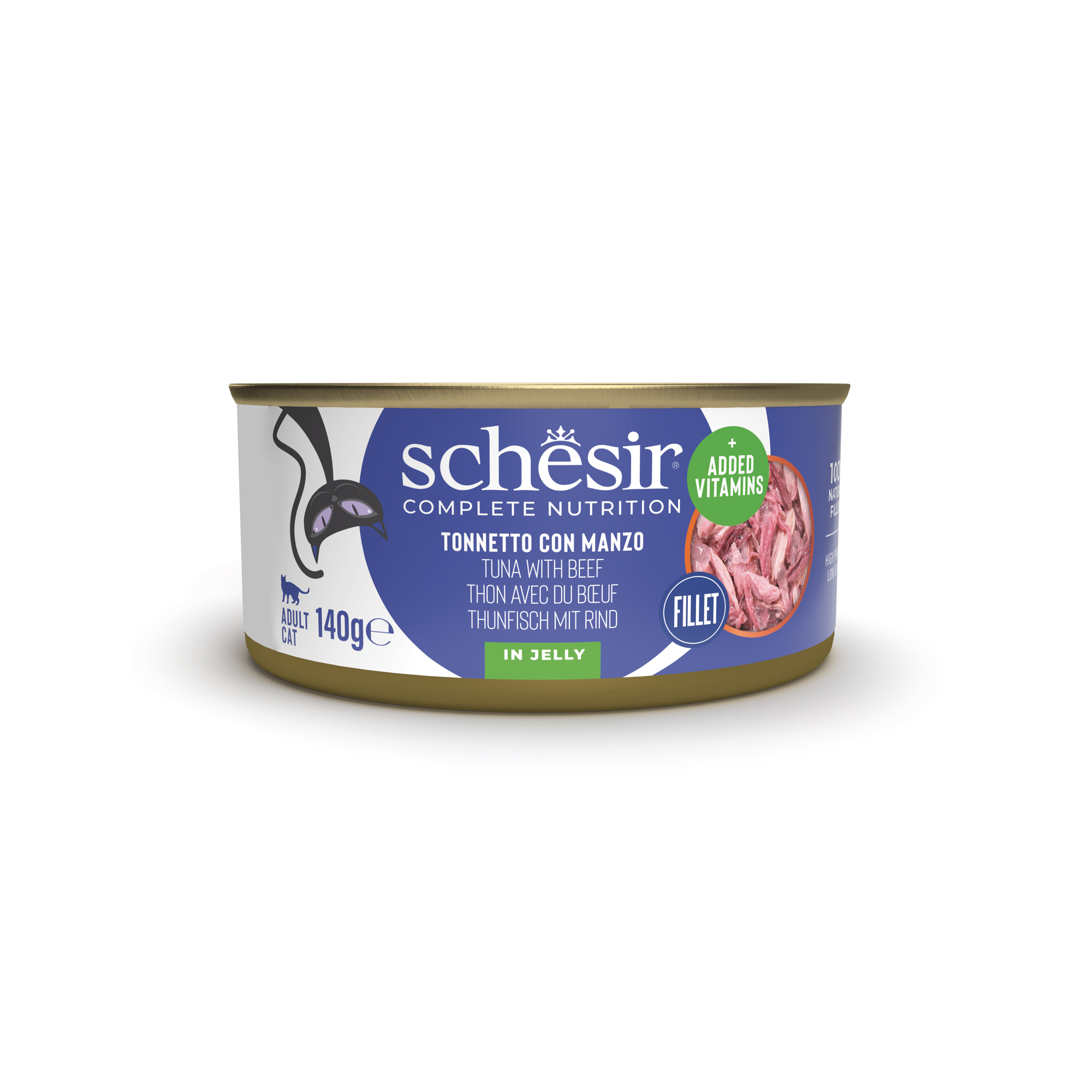Schesir Cat Adult Tonno con manzo in jelly 140g
