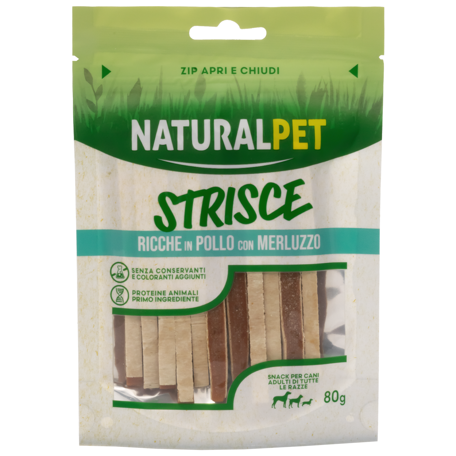 Naturalpet Doggy Snacks Sandwich Pollo/Merluzzo 80 gr