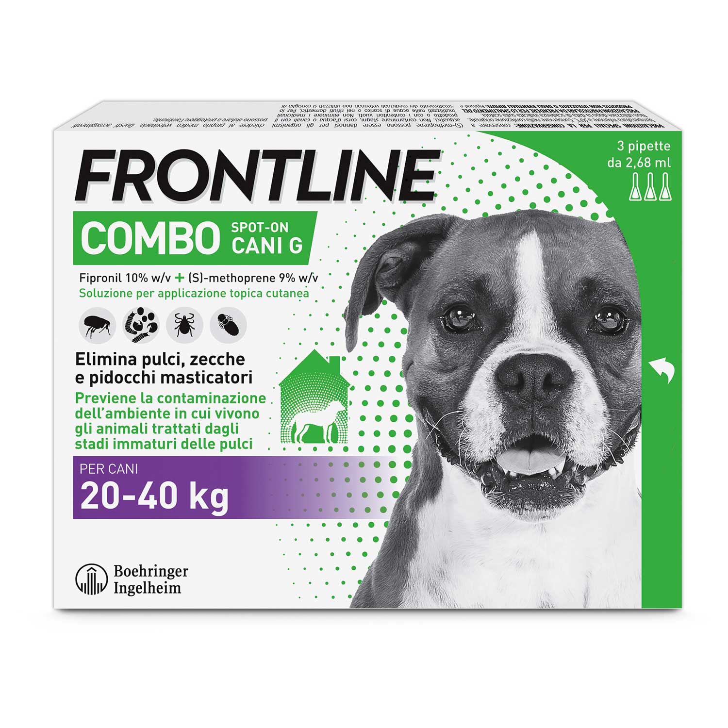 Frontline Combo Spot-On cane grande 20-40 kg 3 pipette