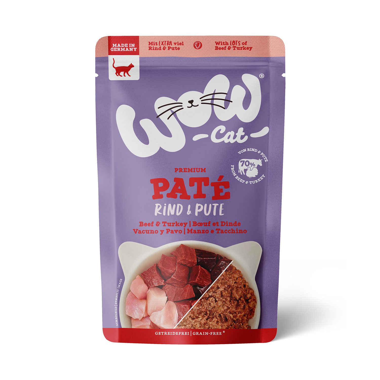 Wow Cat Adult Manzo e Tacchino 125 gr