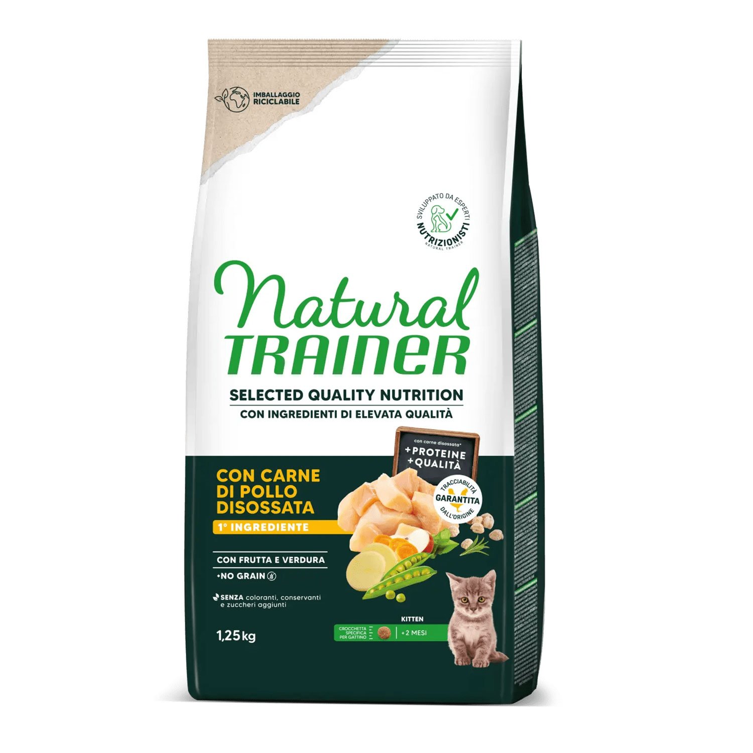 Natural Trainer Selected Quality Nutrition Kitten con Pollo 1,25kg