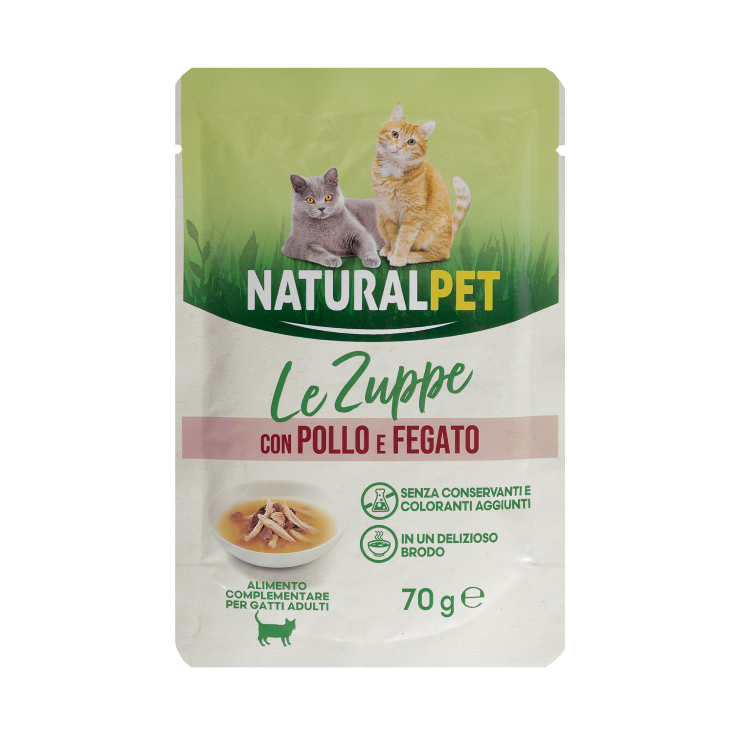Naturalpet Le Zuppe Cat Adult con Pollo e Fegato 70 g