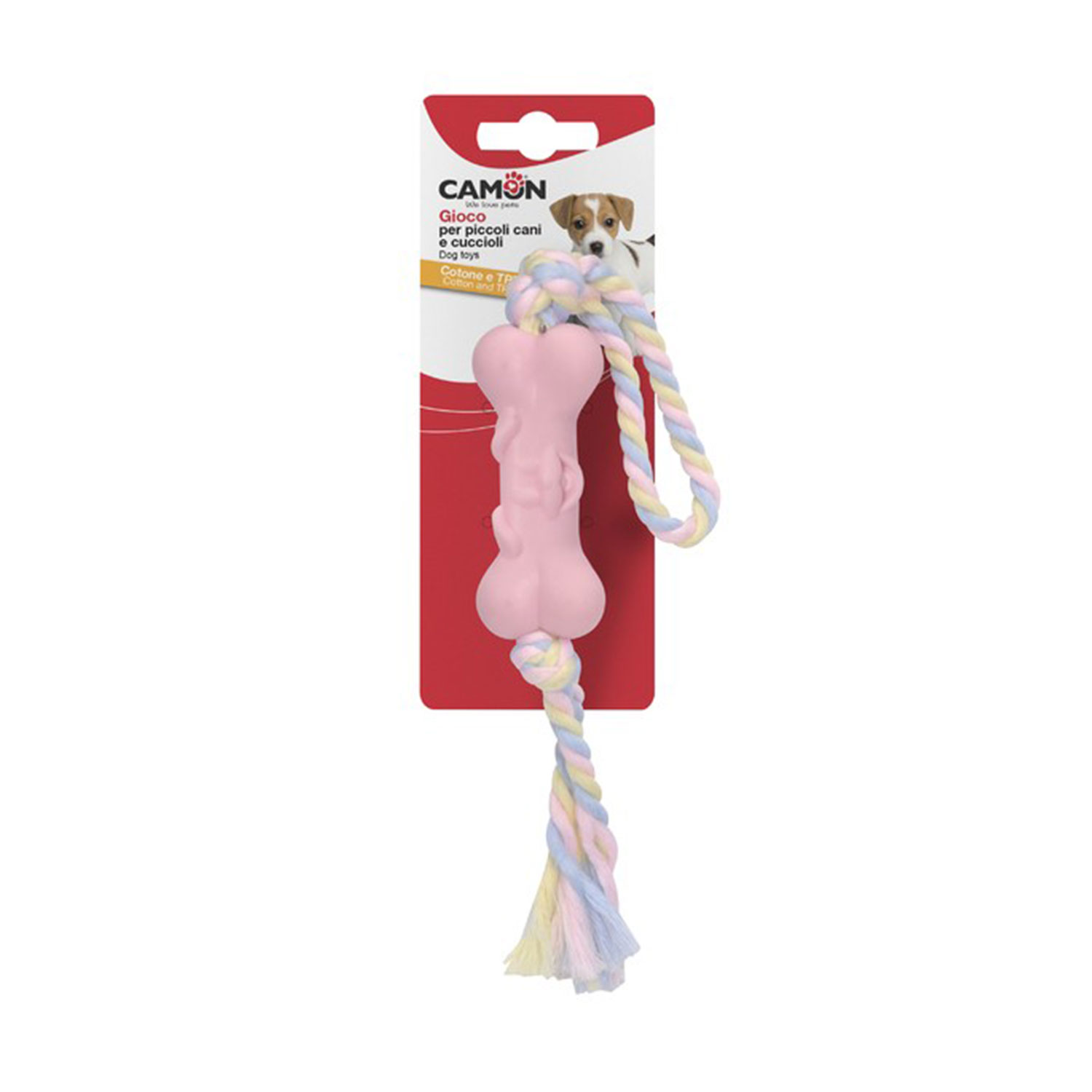 Camon Gioco Osso in TPR con treccia in cotone 25cm