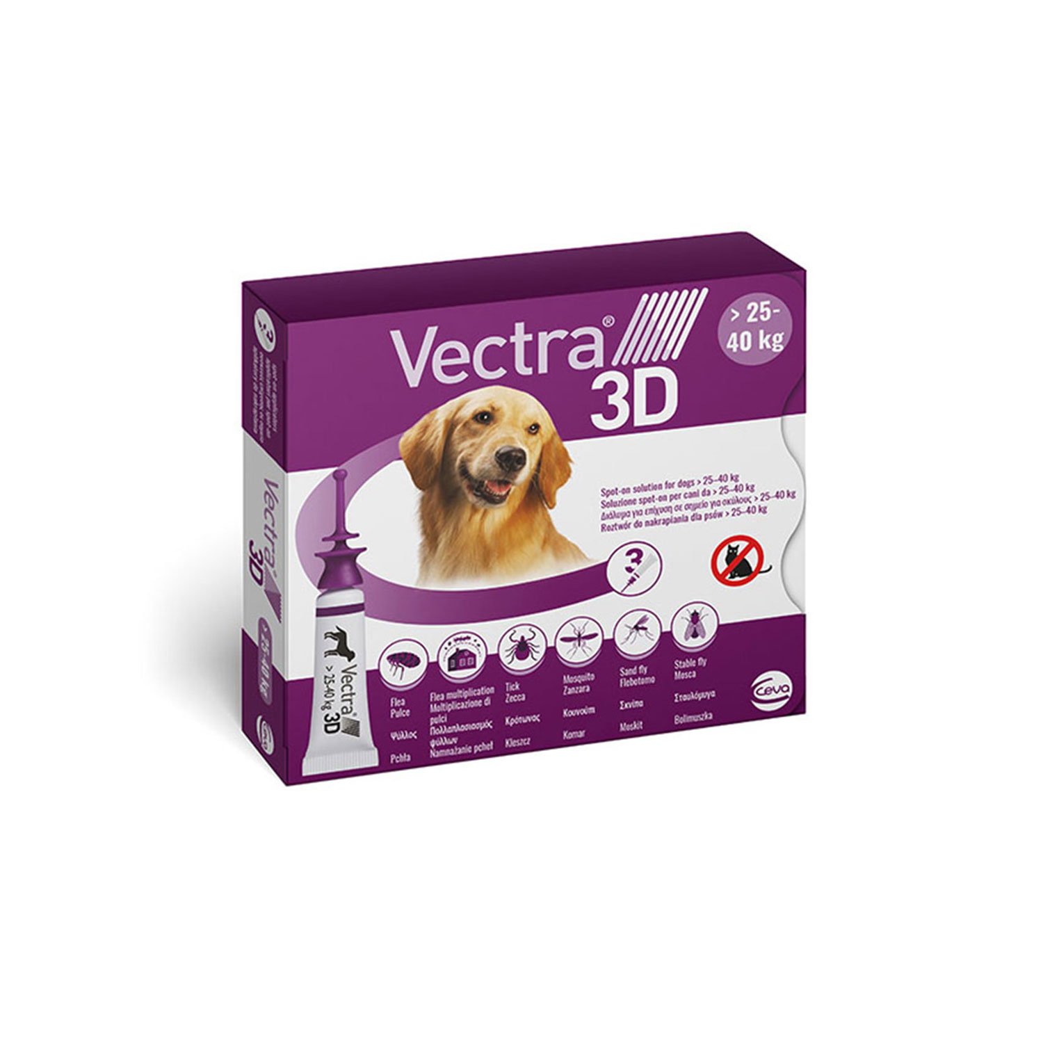 Ceva Vectra 3D 3 Pipette per Cani 25-40 kg