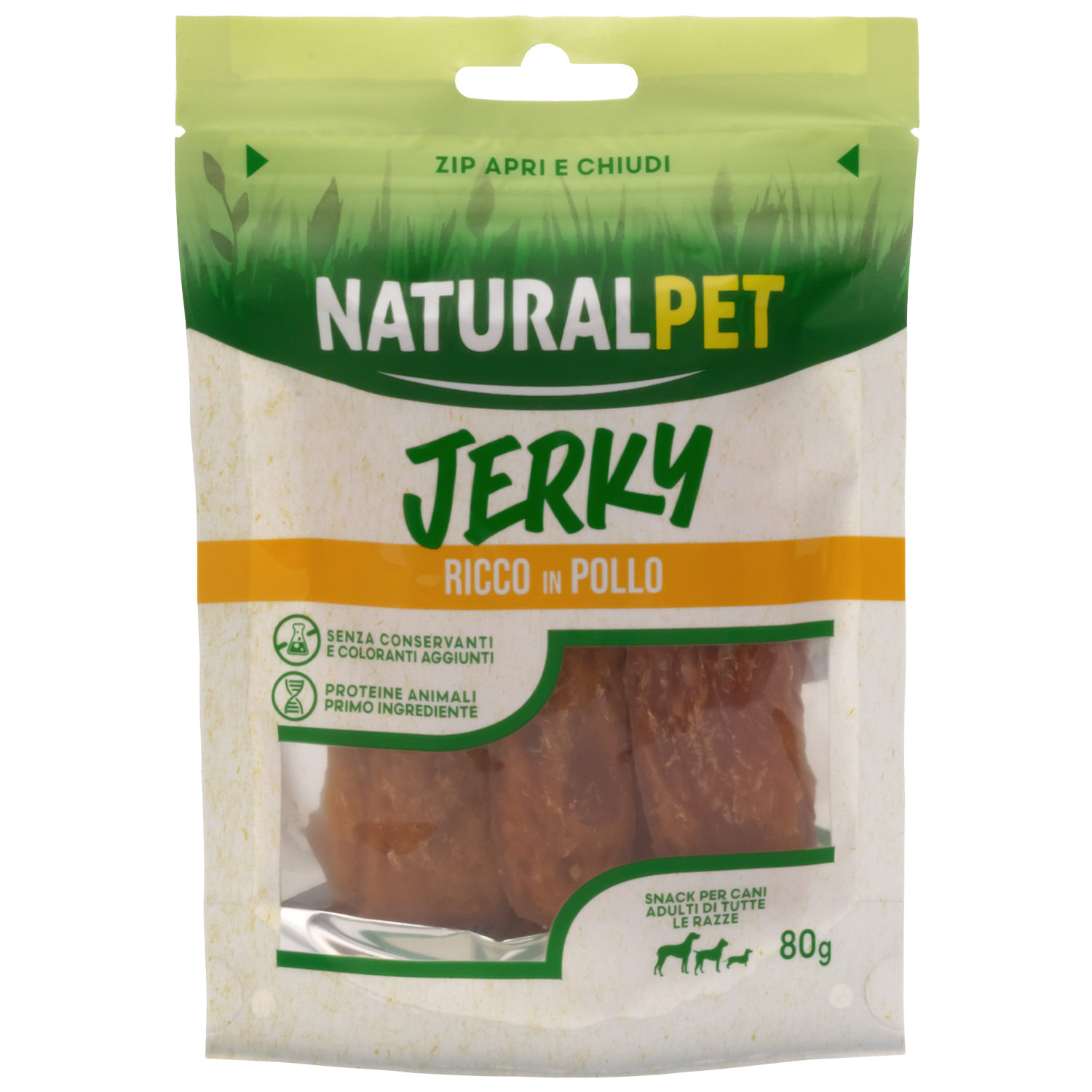 Naturalpet Doggy Snacks Jerky Pollo 80 gr