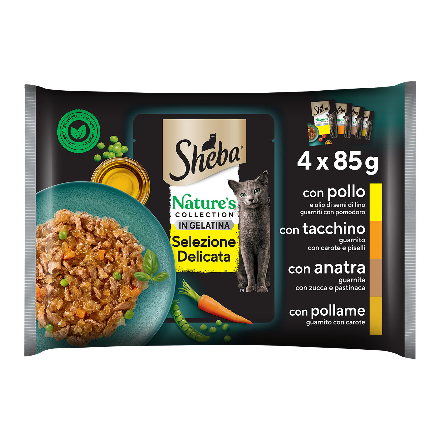 Sheba Nature's Collection Selezione Delicata in gelatina 4x85 gr