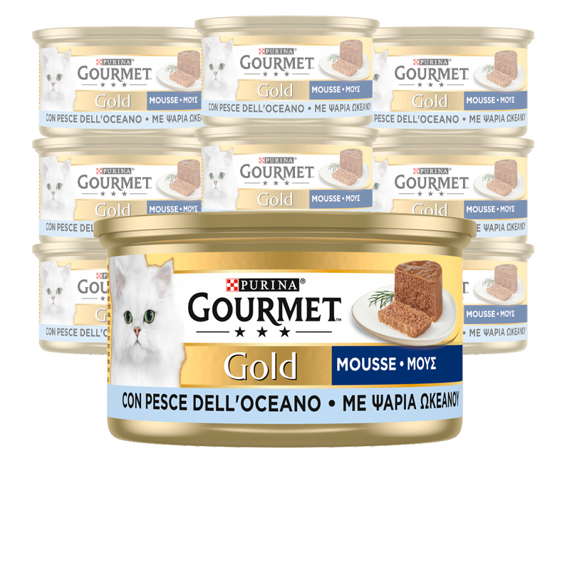 Gourmet Gold Cat Adult Mousse con Pesce dell'Oceano 85 gr
