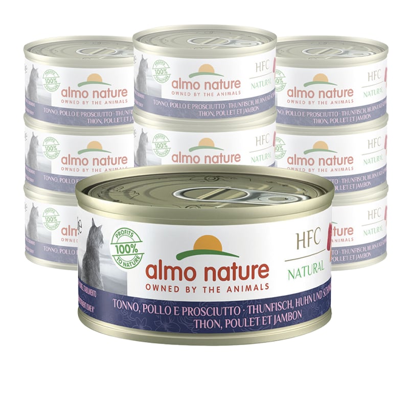 Almo Nature HFC Cat Adult Tonno Pollo e prosciutto 70gr