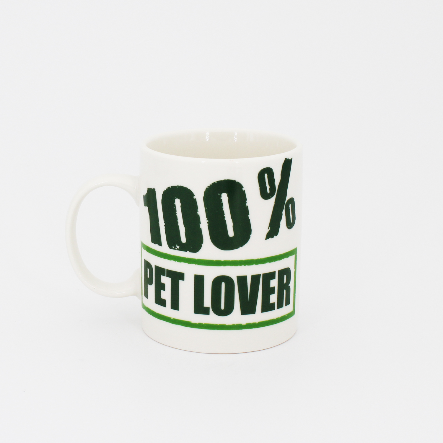 Mug in ceramica con stampa verde 100% Pet Lover