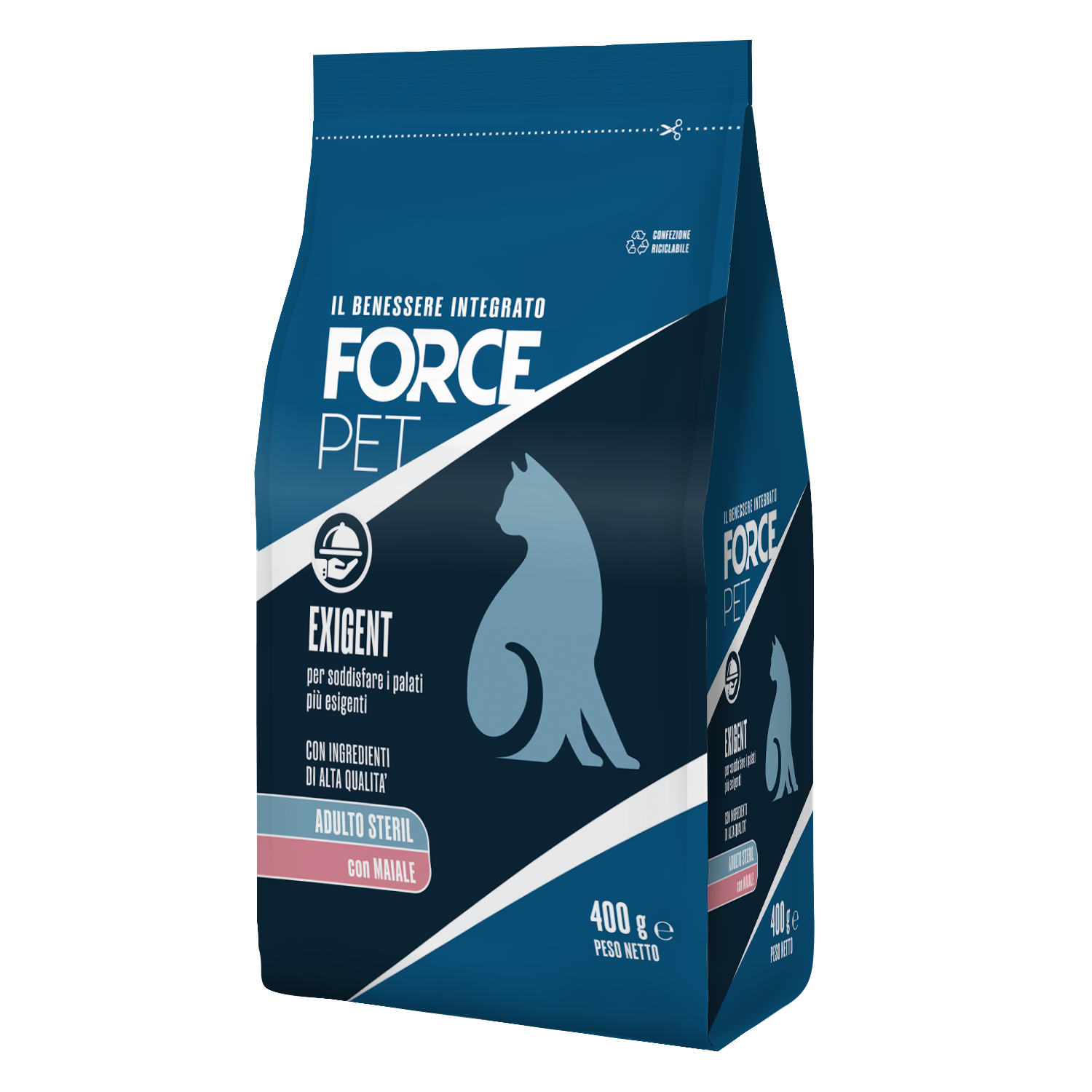 Forcepet Cat Adult Steril Exigent con maiale 400gr img