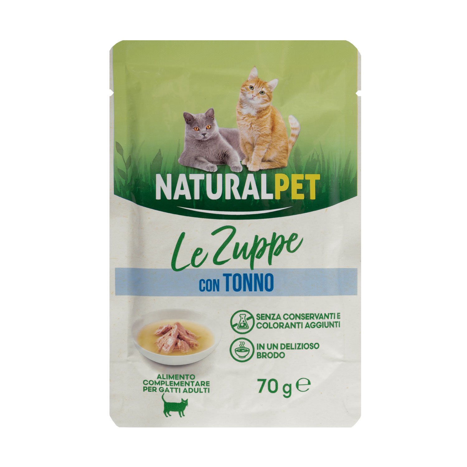 Naturalpet Cat Adult Zuppa con Tonno e Ananas 70 g