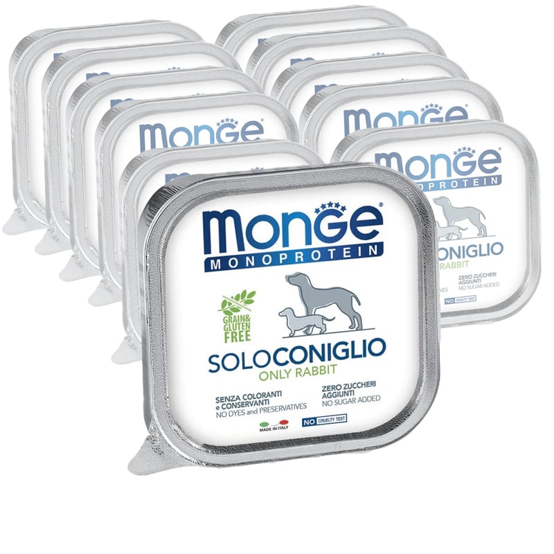 Monge Monoprotein per cani adulti Paté Solo Coniglio 150 gr