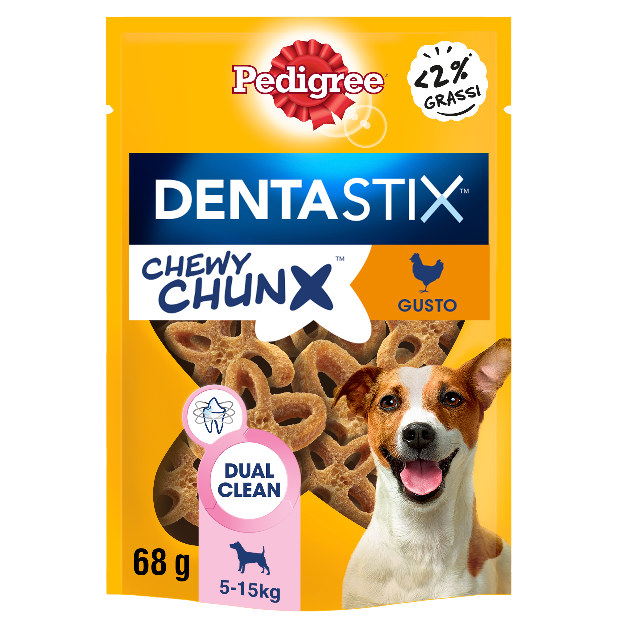 Pedigree Dog Chewy Chunx Mini al Pollo 68grx5pz