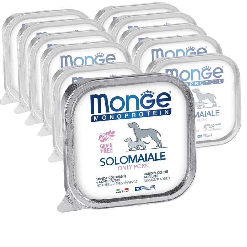 Monge Monoprotein per cani adulti Paté Solo Maiale 150 gr