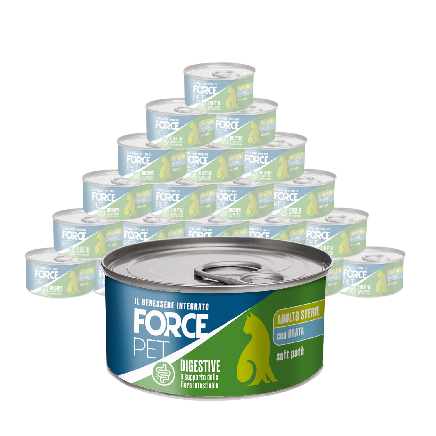 Forcepet Cat Adult Steril Digestive soft patè con orata 85gr img 1