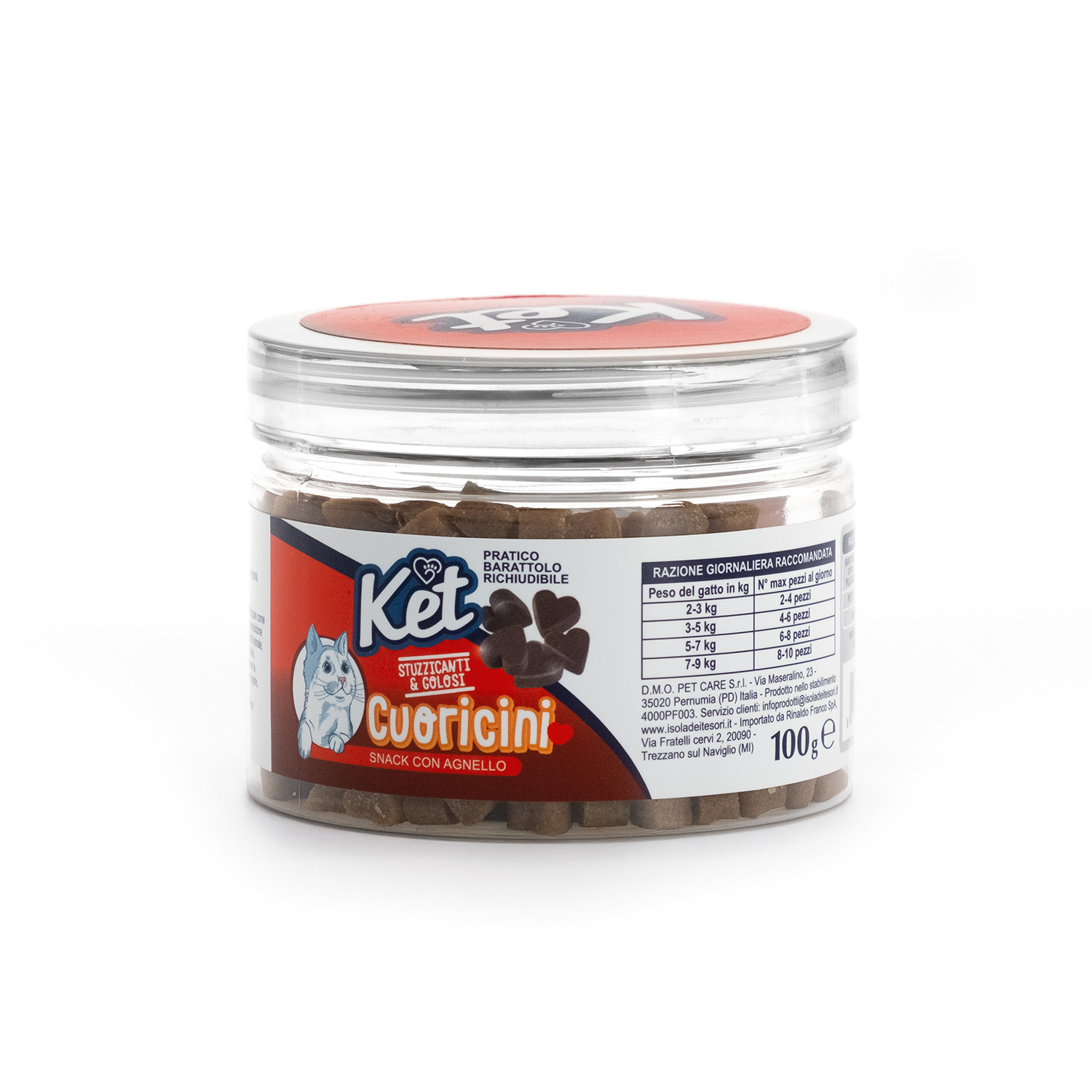 Ket Cat Adult Snack Cuoricini con agnello 100gr