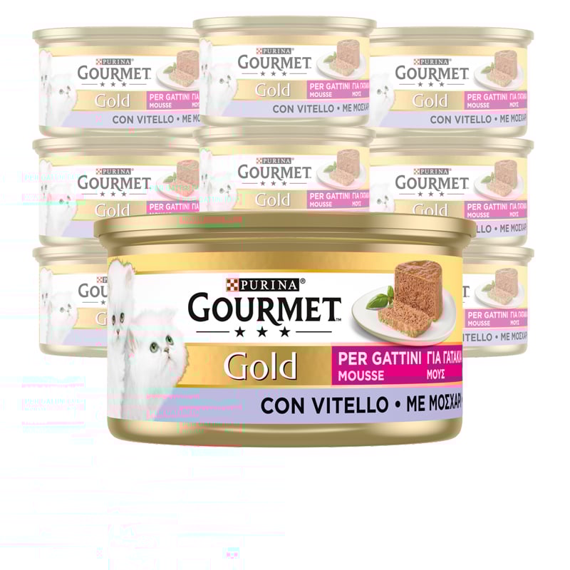 Gourmet Gold Cat Kitten Mousse con Vitello 85 gr