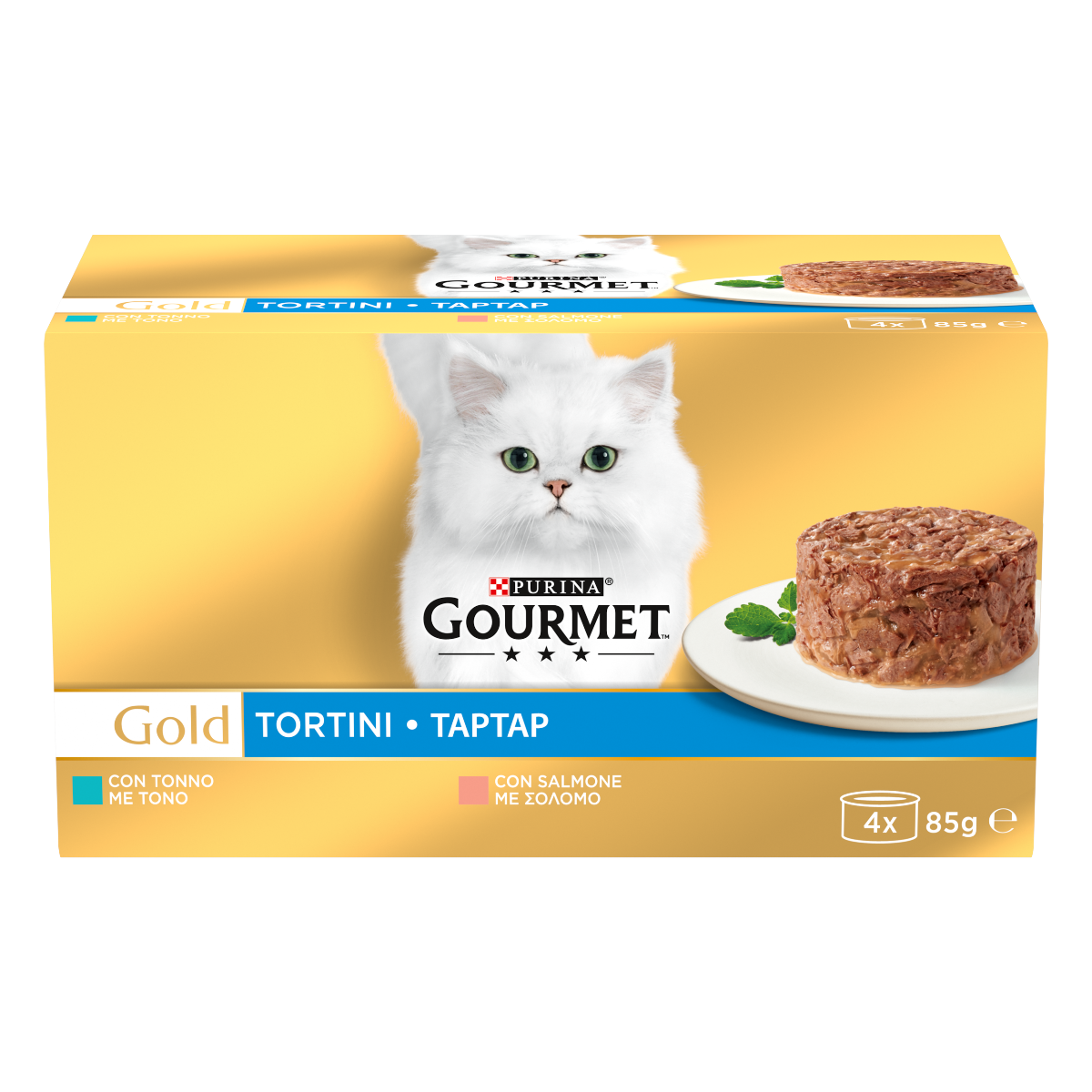 Gourmet Gold Cat Tortini con Salmone e Tonno 85grx4pz