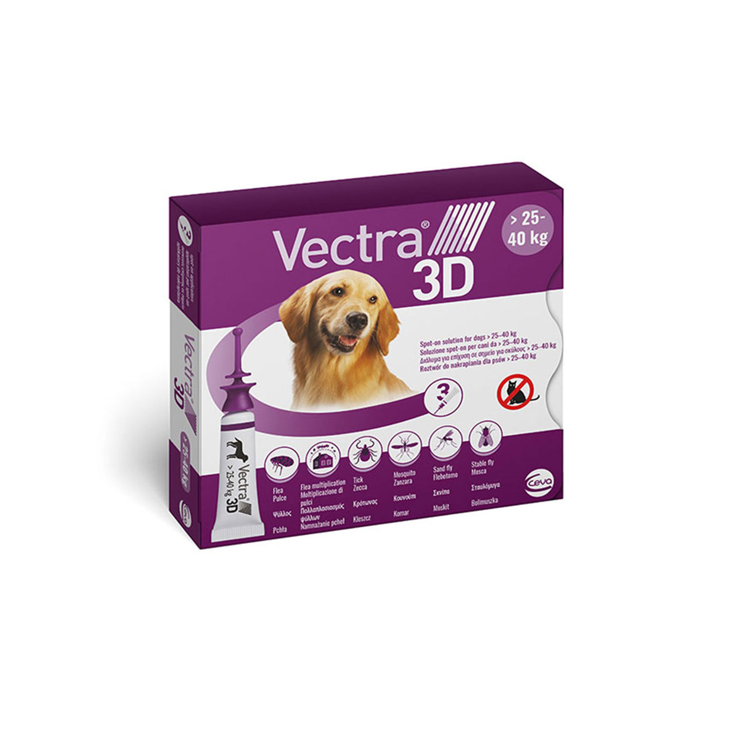 Ceva Vectra 3D 3 Pipette per Cani 25-40 kg img 1
