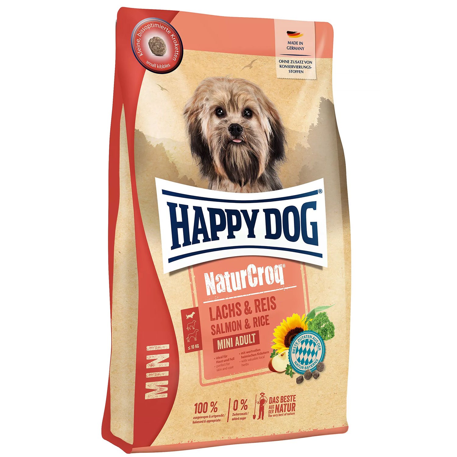Happy Dog Adult Mini NaturCroq Salmone e riso 4 kg