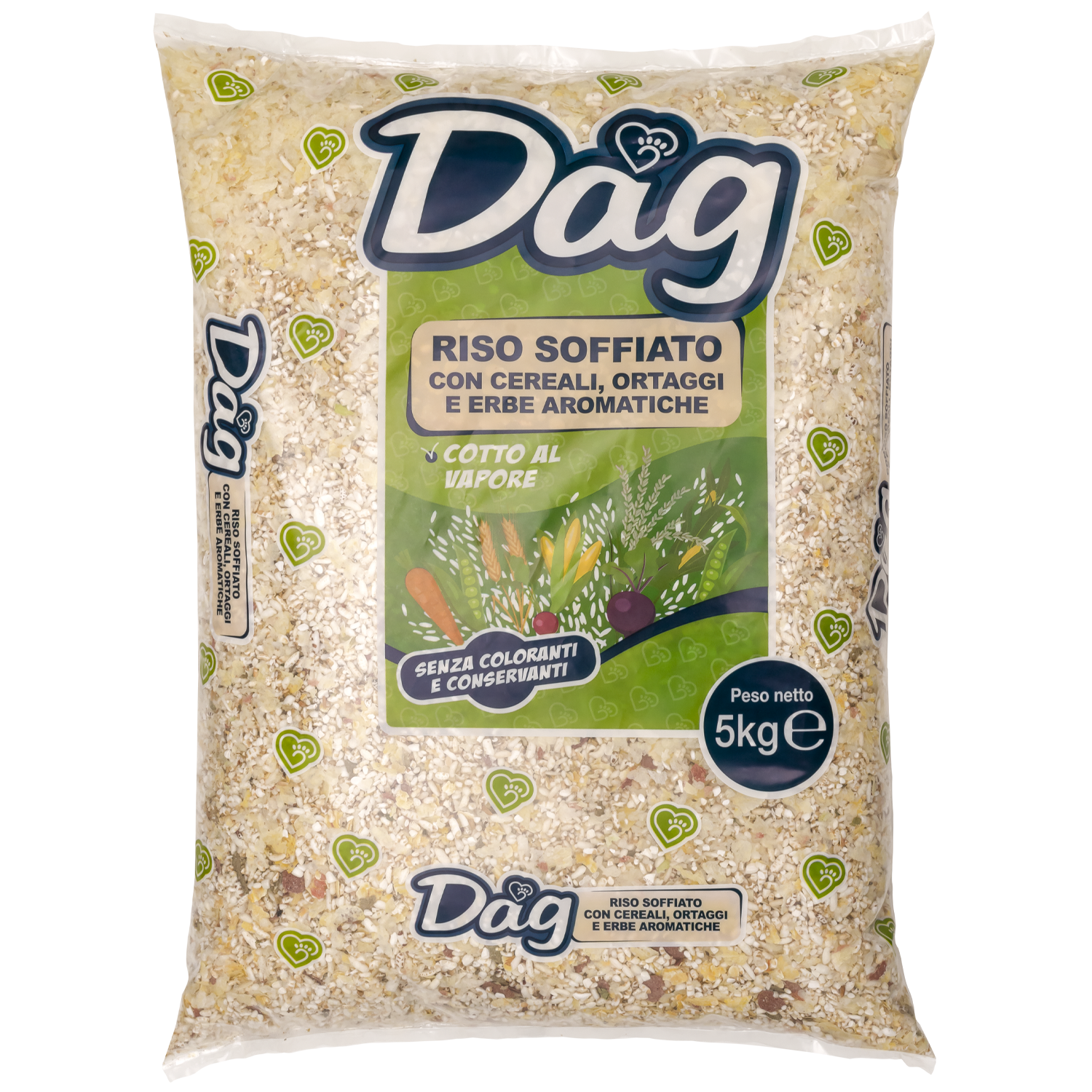 Dag Dog Riso soffiato con cereali, ortaggi e erbe aromatiche 5 kg
