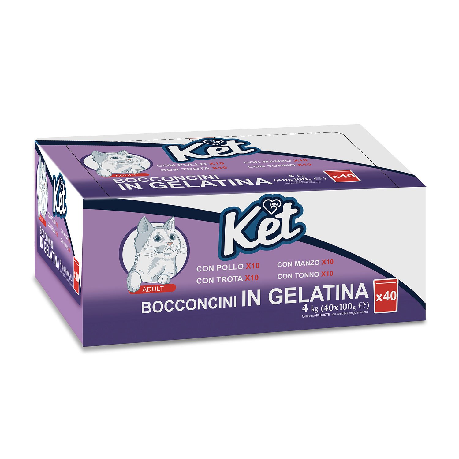 Ket Cat Adult Multipack Bocconcini in gelatina 100grx40pz