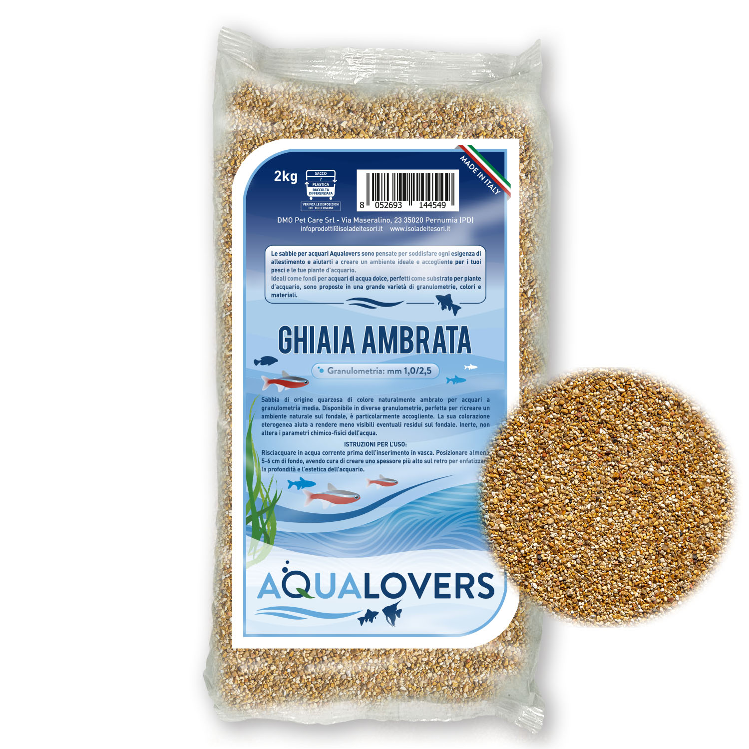 Aqualovers Ghiaia Ambrata 2kg