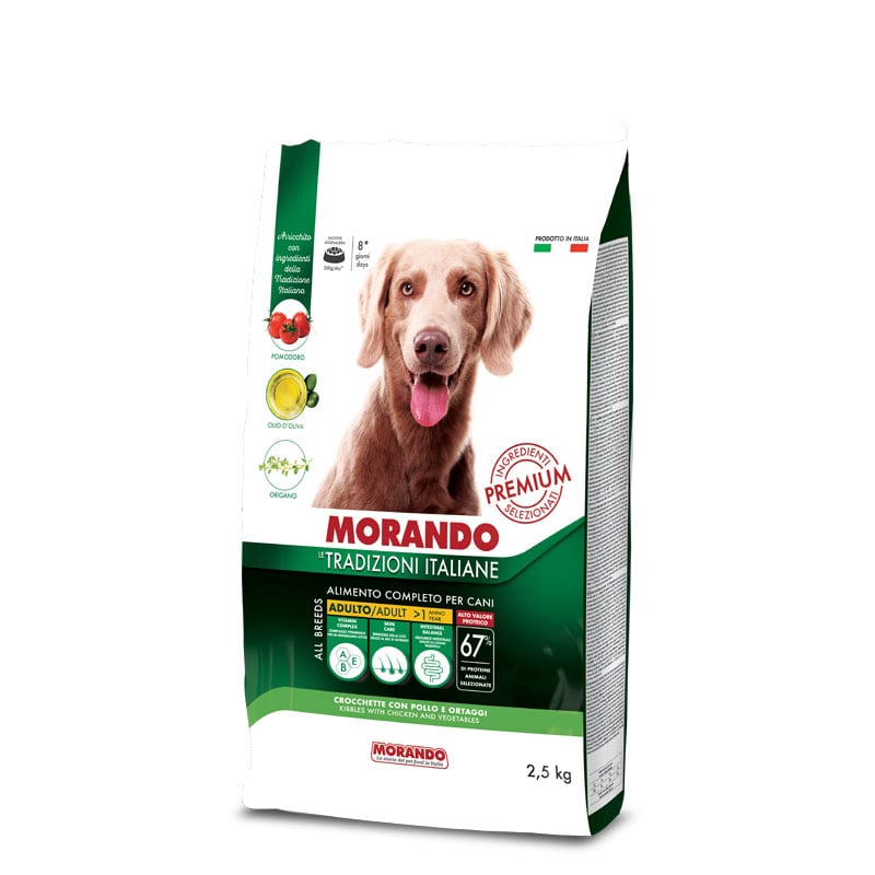 Morando Tradizioni Italiane Dog Adult Crocchette con Pollo e Ortaggi 2.5kg