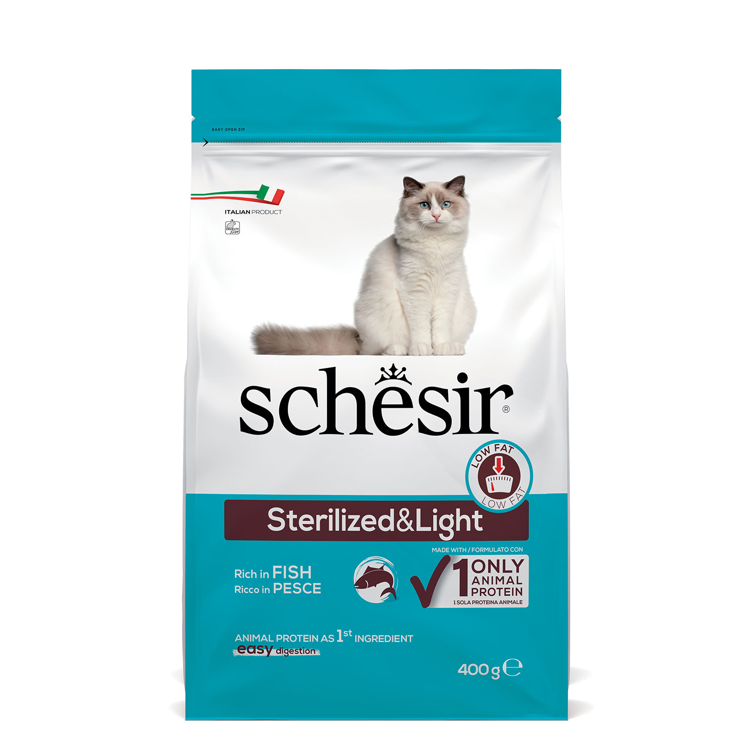 Schesir Cat Sterilized & Light ricco in Pesce 400 gr