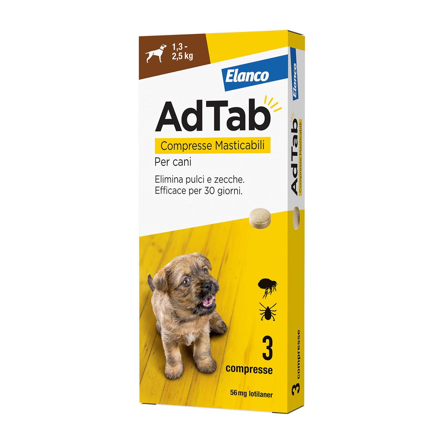 Elanco Dog AdTab Antiparassitario Cani da 1,3 a 2,5 kg