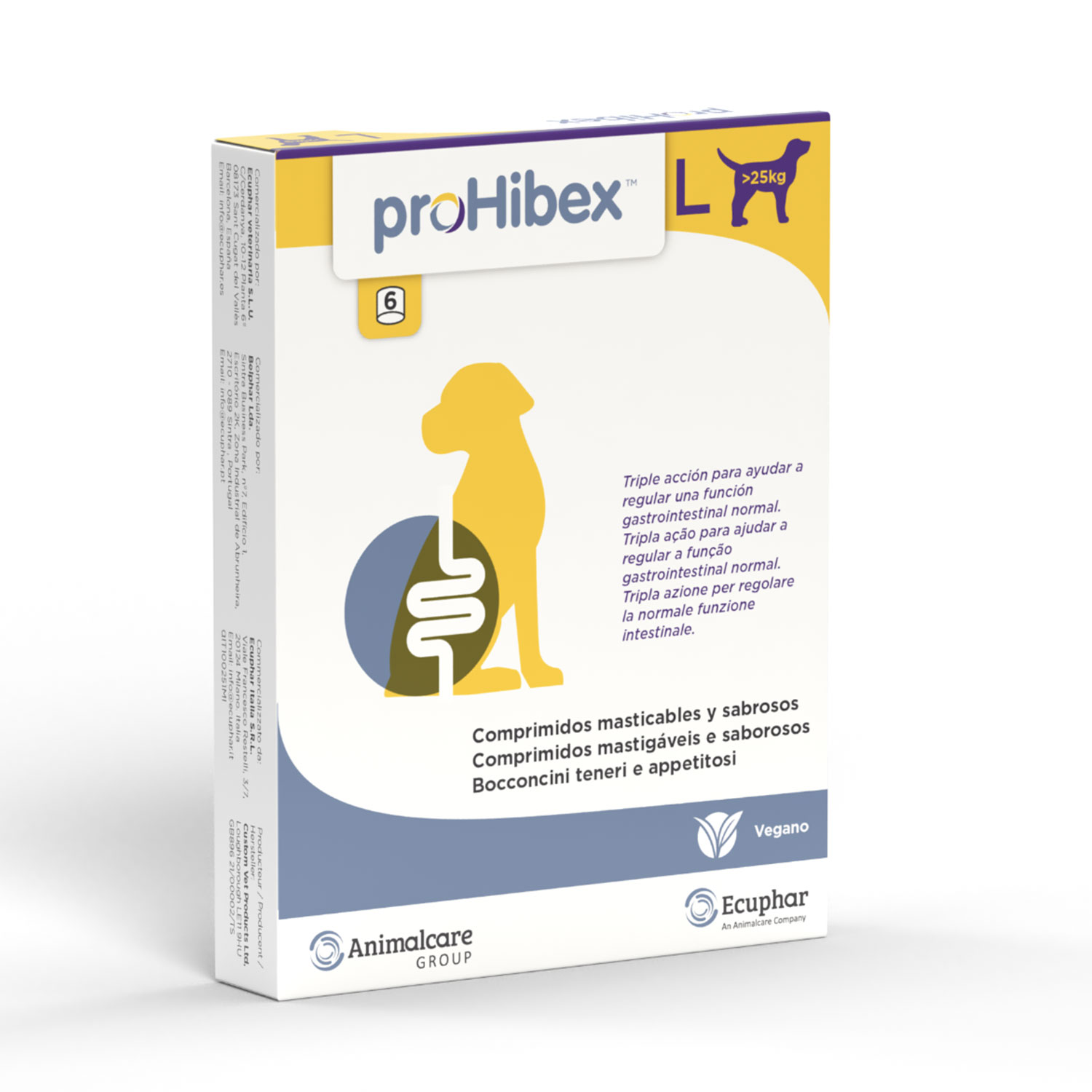Prohibex Dog Large per la funzionalità intestinale 6 pz