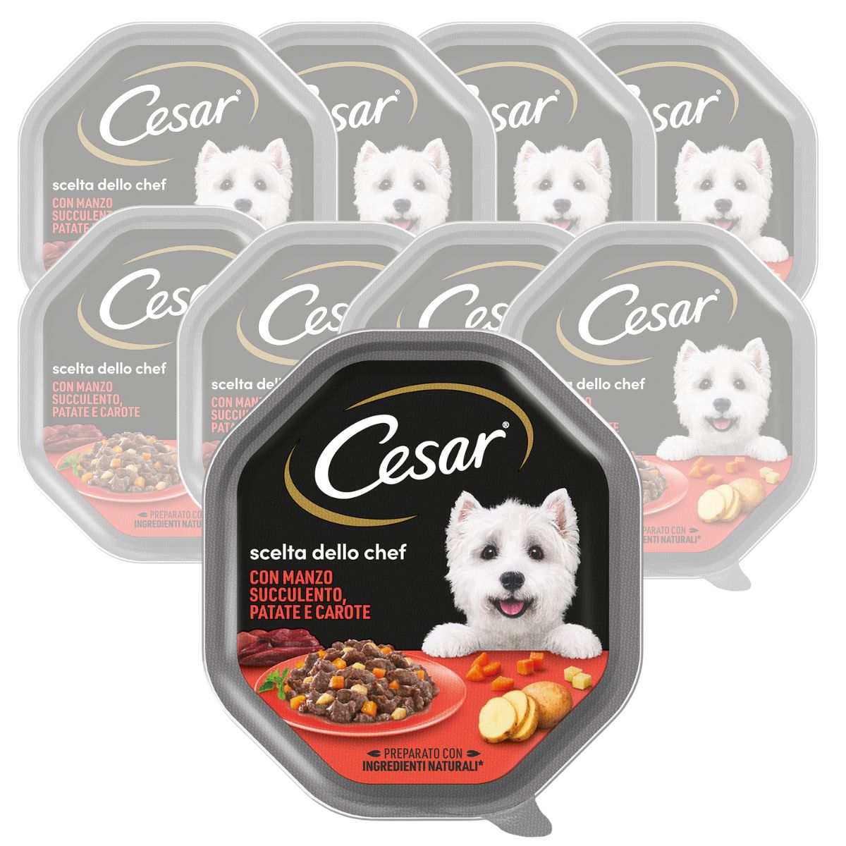Cesar Dog Adult Scelta dello Chef con Manzo Patate e Carote 150 gr
