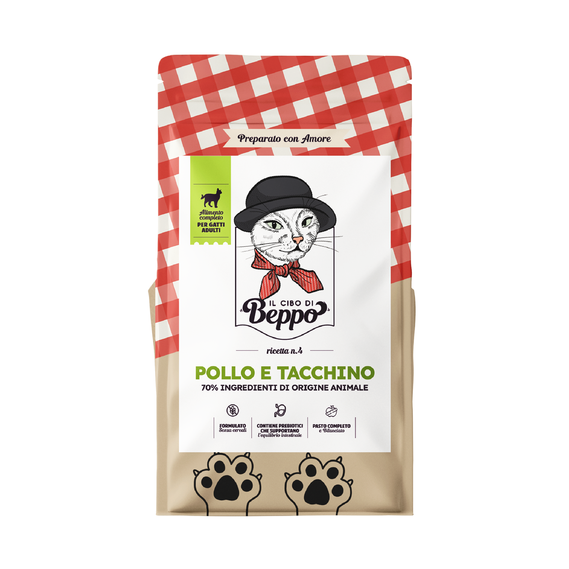 Il Cibo di Beppo Cat Adult Tacchino e Pollo 1,5kg