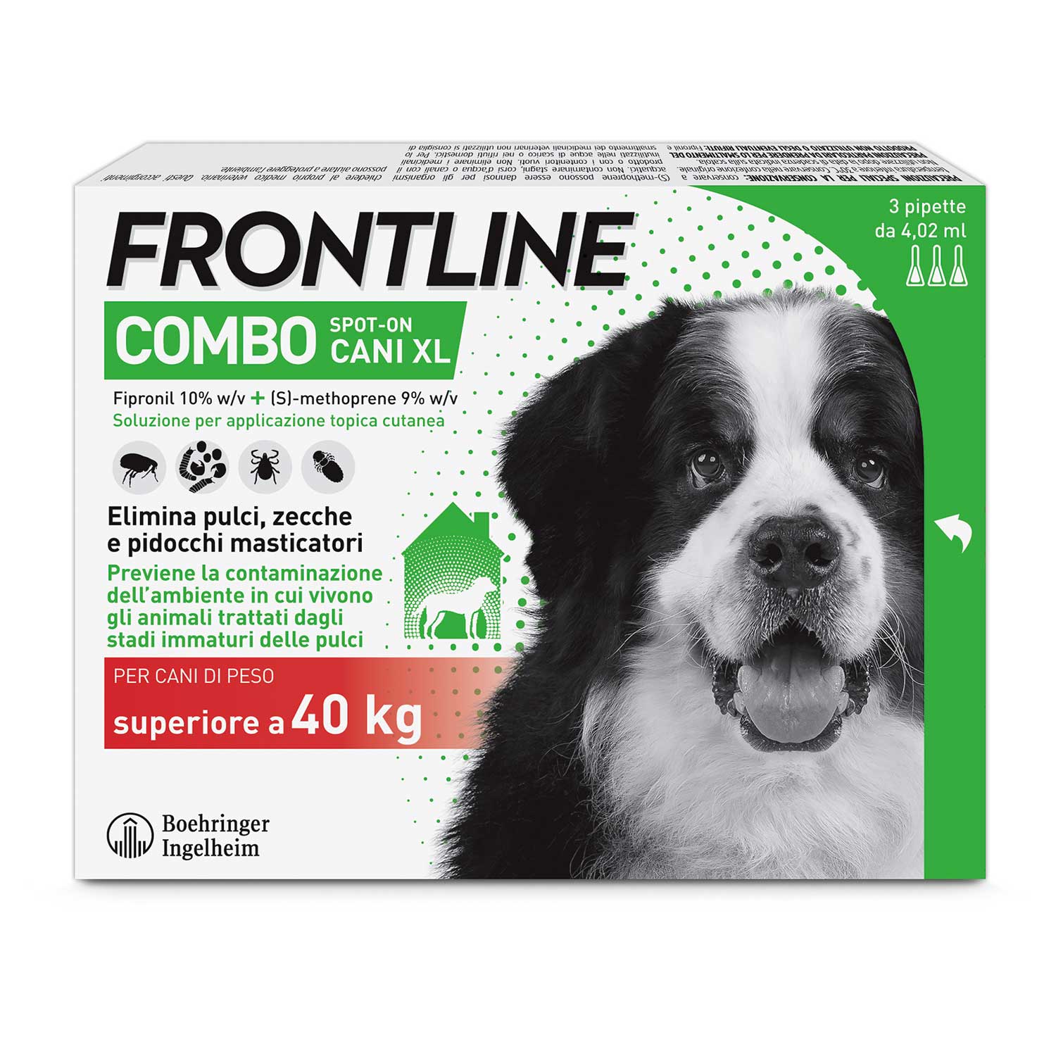 Frontline Combo Spot-On cane superiore a 40 kg 3 pipette