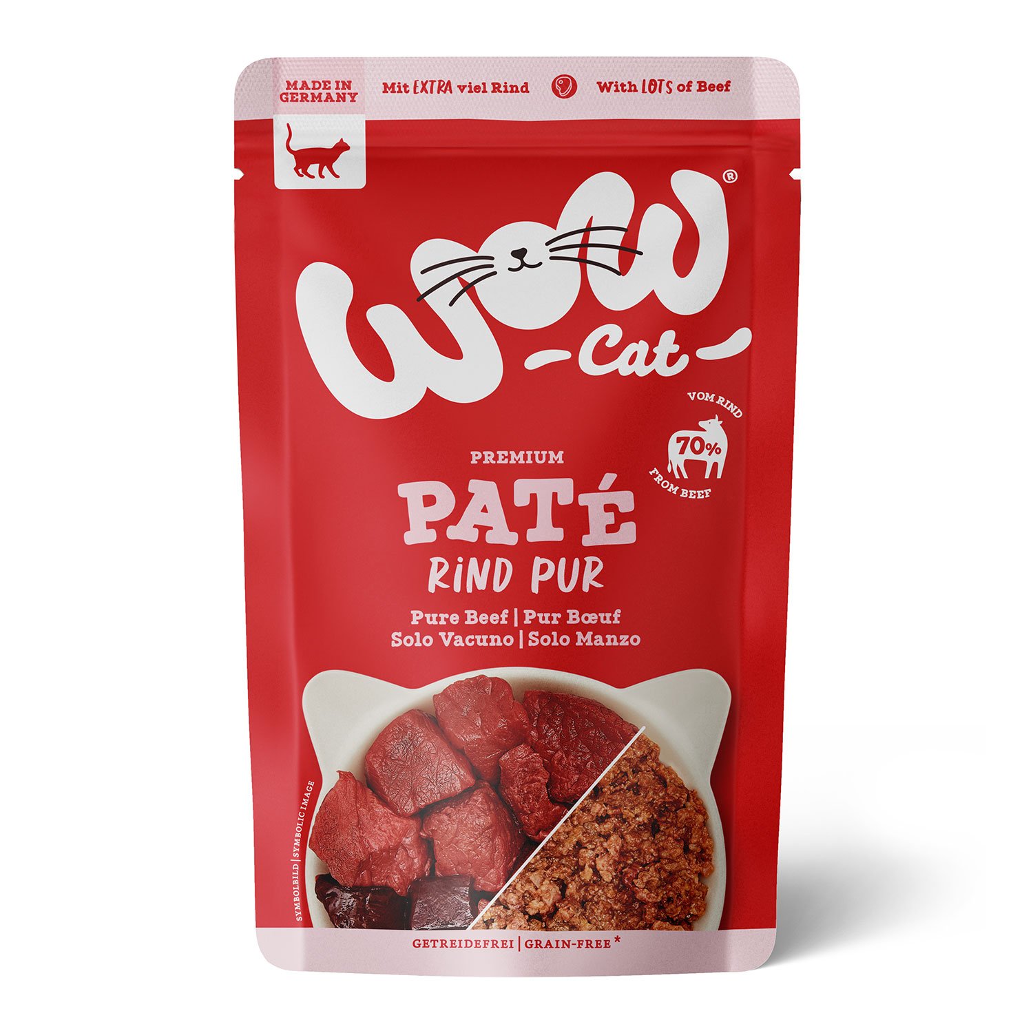 Wow Cat Adult Manzo puro 125gr
