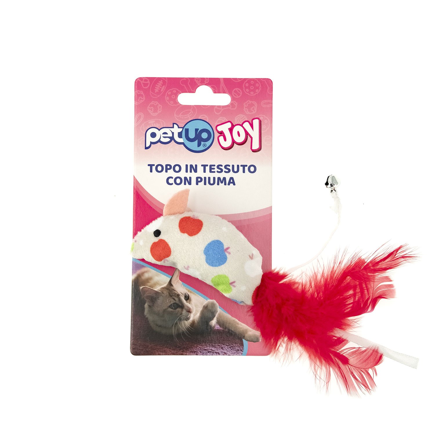 Petup Joy Topino in Tessuto con Piuma 8 cm